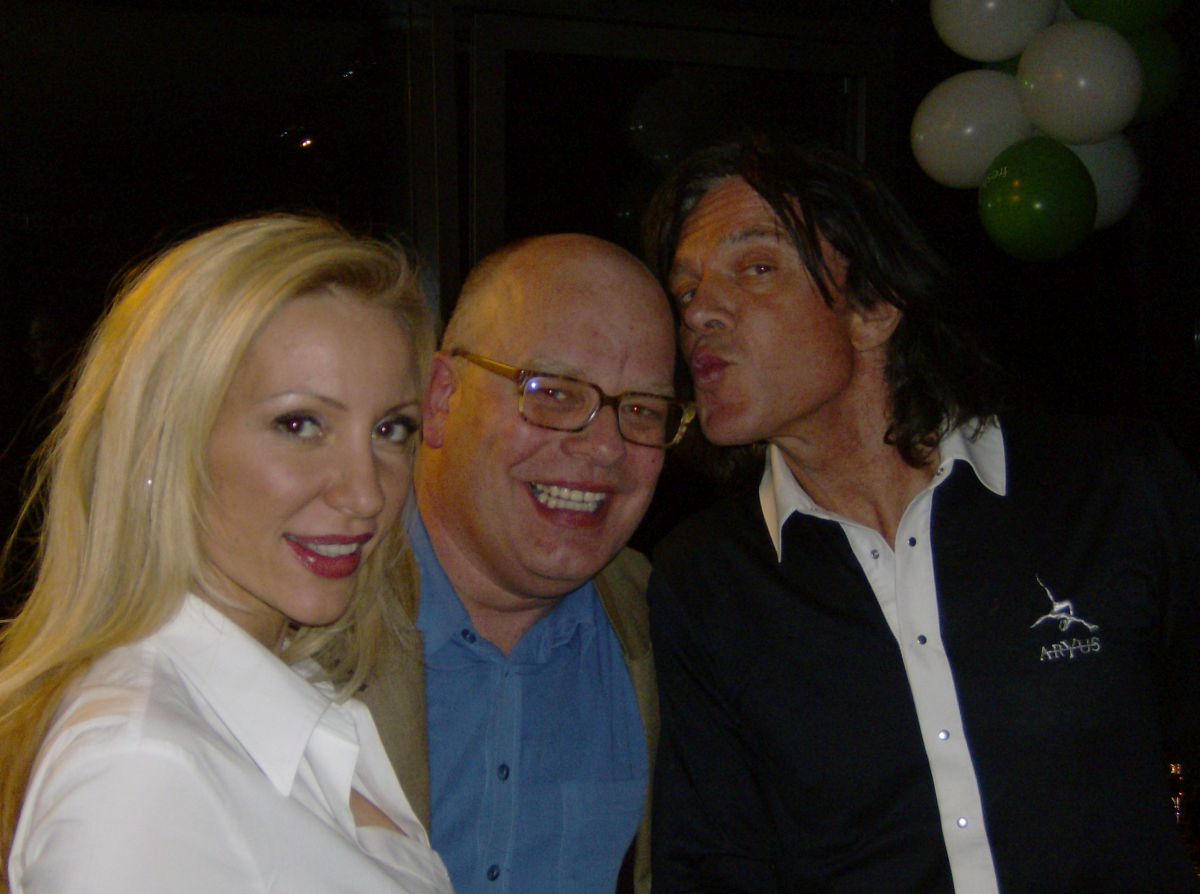 Ramona und Jürgen Drews mit Jürgen Grobbin bei einer Veranstaltung in Bremen